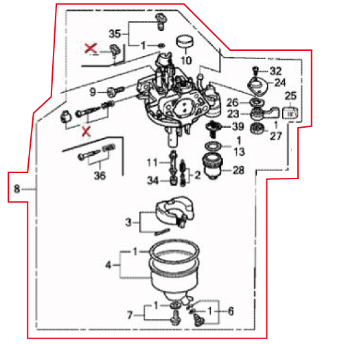 ホンダ純正部品 キャブレターASSY BE17D HSS970n用 【品番16100-Z1D