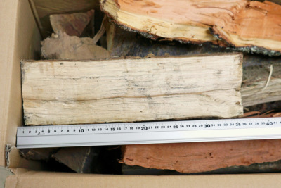 薪 広葉樹ミックス 約25kg 35cm～40cm ケヤキ、ナラ、サクラ、クルミ 